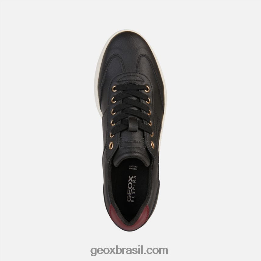 mulher meleda preto/dk bordô Geox 28TF8X254