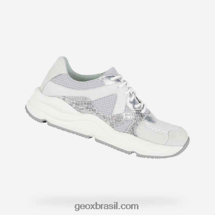 mulher topázio cinza claro/branco Geox 28TF8X1740