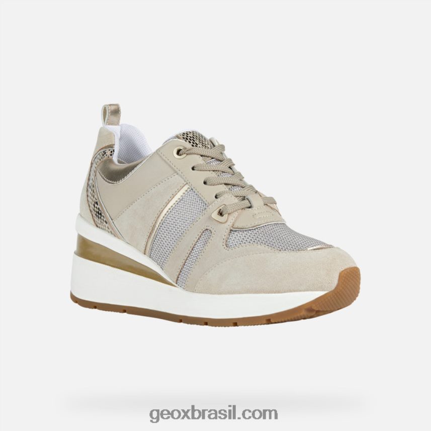 mulher zosma taupe claro Geox 28TF8X184