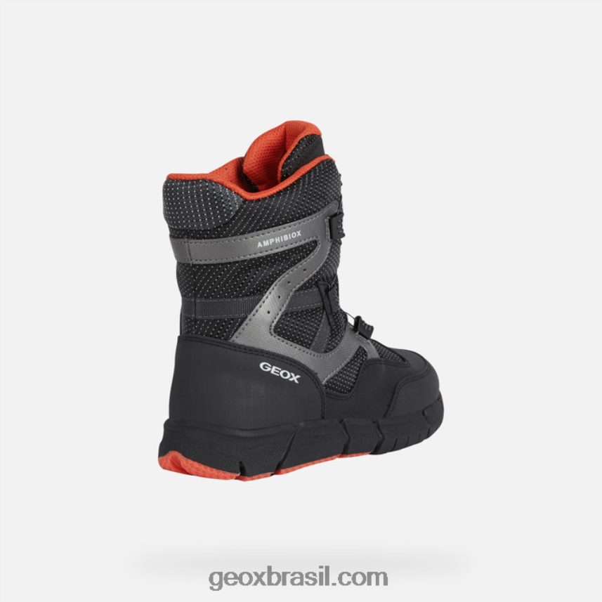 flexyper abx boy preto/laranja Geox 28TF8X1335