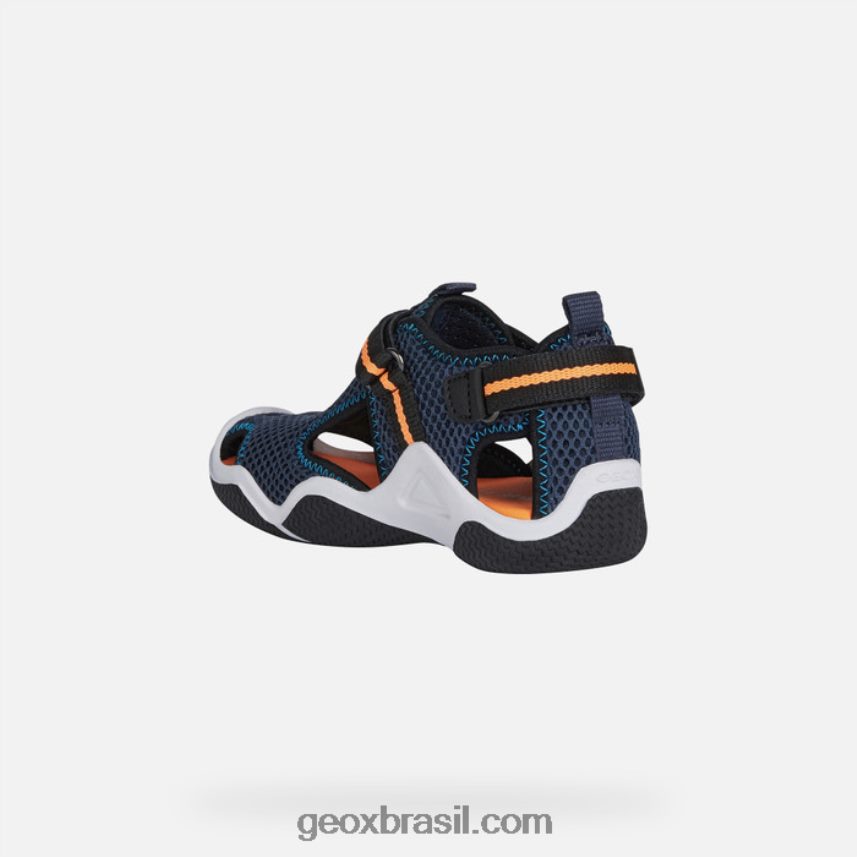 pernalta júnior laranja marinho/fluo Geox 28TF8X1349