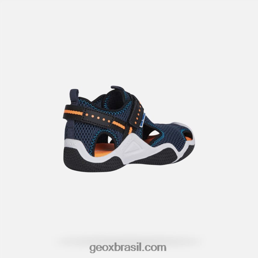 pernalta júnior laranja marinho/fluo Geox 28TF8X1349