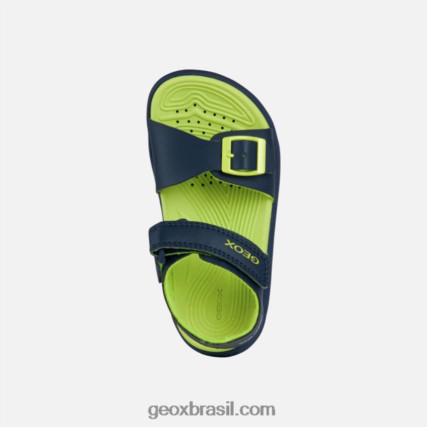 sandália fusbetto júnior marinho/limão Geox 28TF8X1054