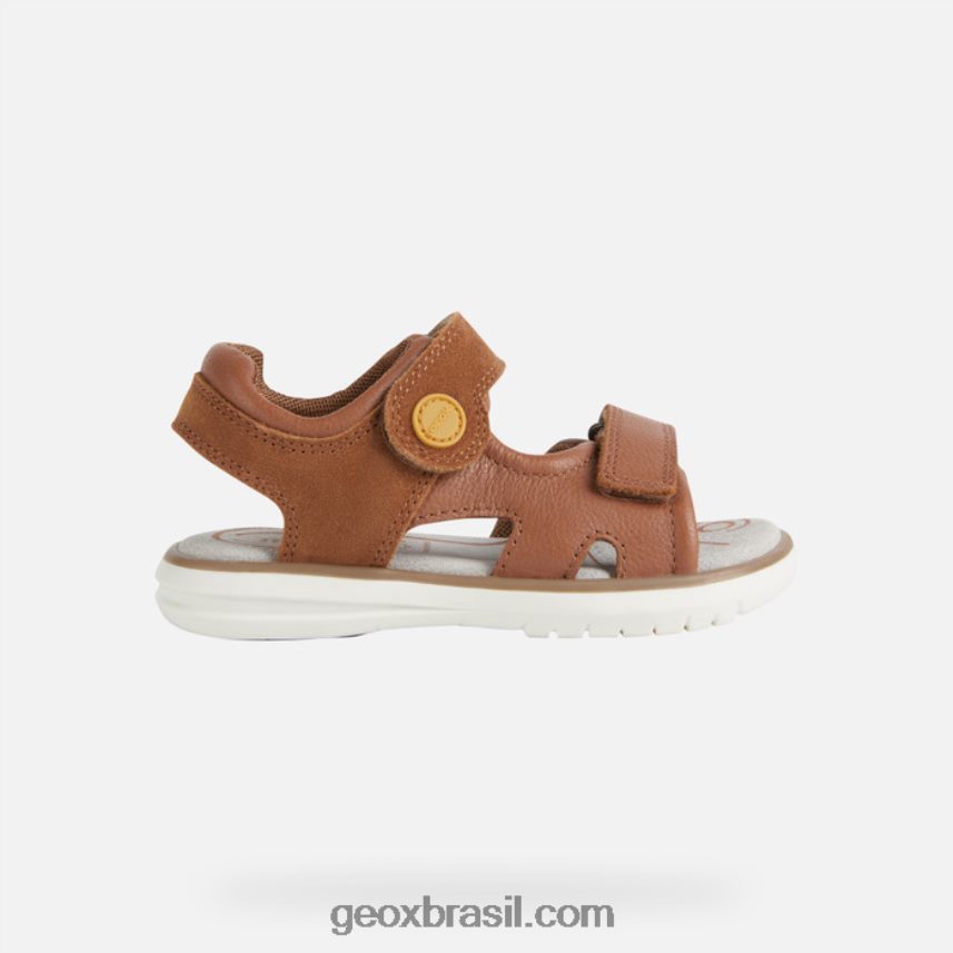 sandália maratea boy marrom/amarelo escuro Geox 28TF8X1947