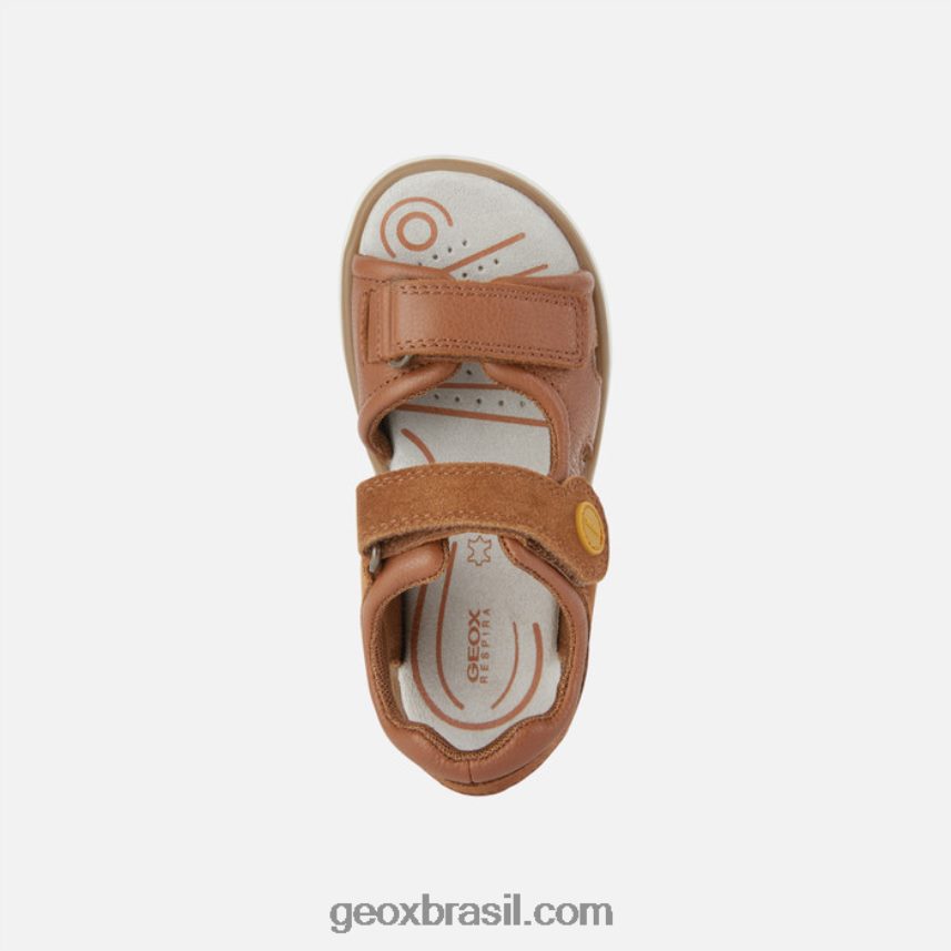 sandália maratea boy marrom/amarelo escuro Geox 28TF8X1947