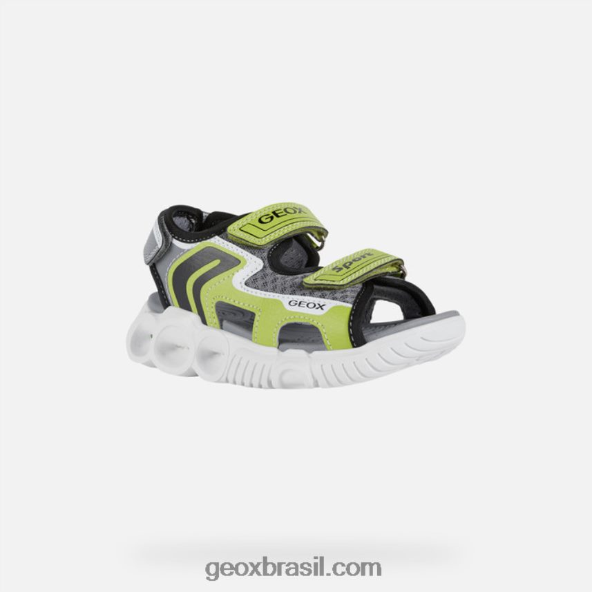 sandal wroom boy limão/preto Geox 28TF8X1321