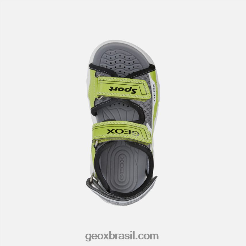 sandal wroom boy limão/preto Geox 28TF8X1321
