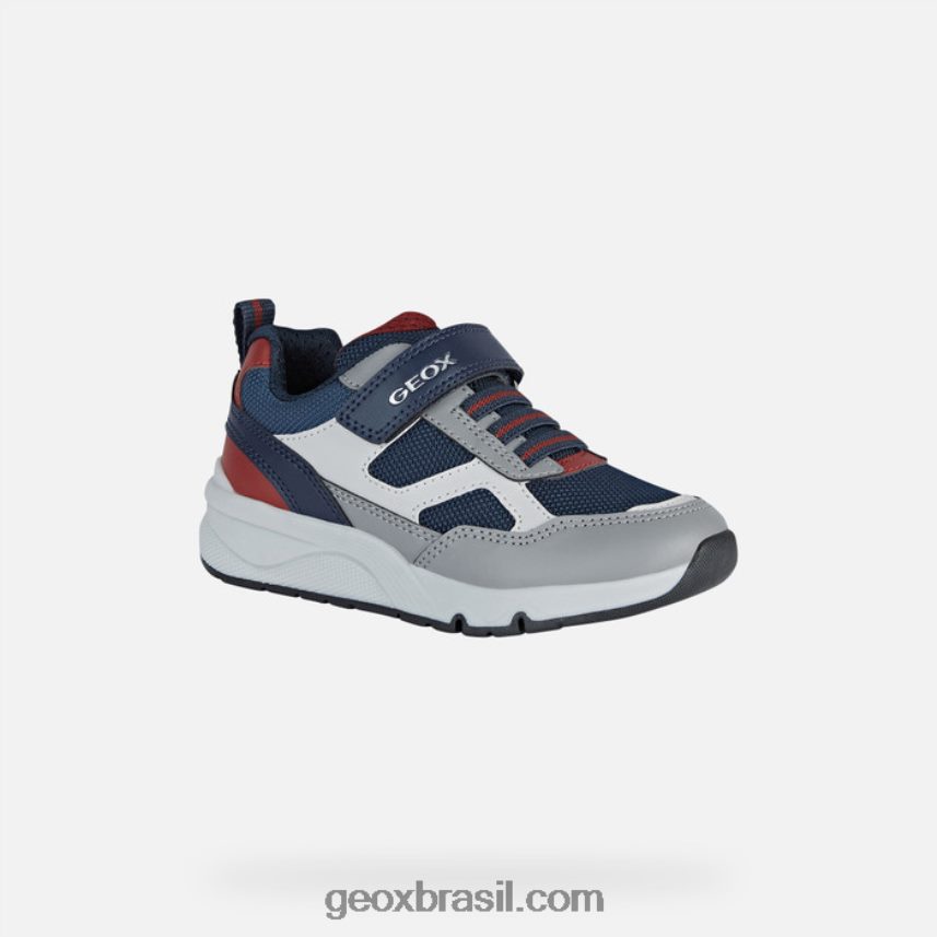 garotinho cinza/marinho Geox 28TF8X1322