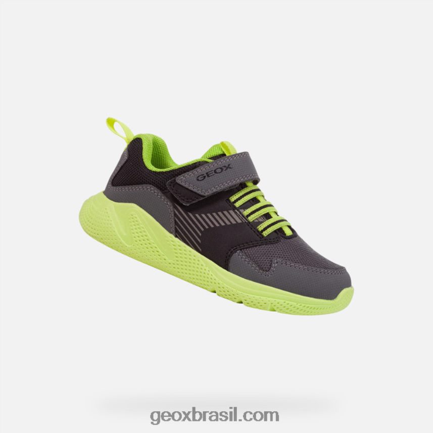 menino sprintye cinza escuro/limão Geox 28TF8X1311