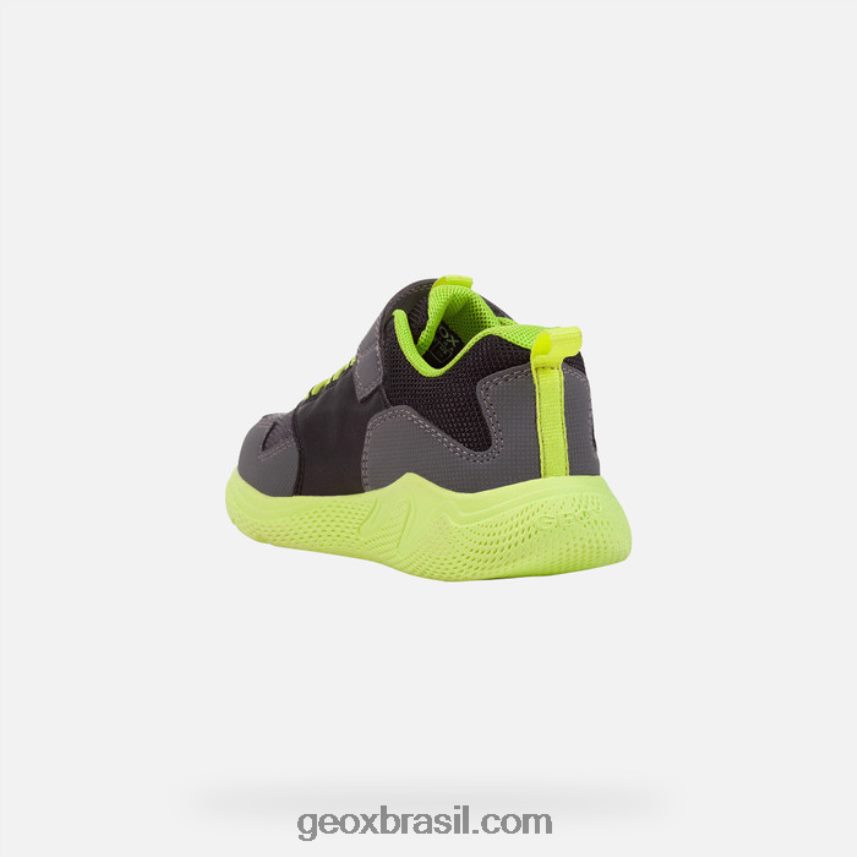 menino sprintye cinza escuro/limão Geox 28TF8X1311