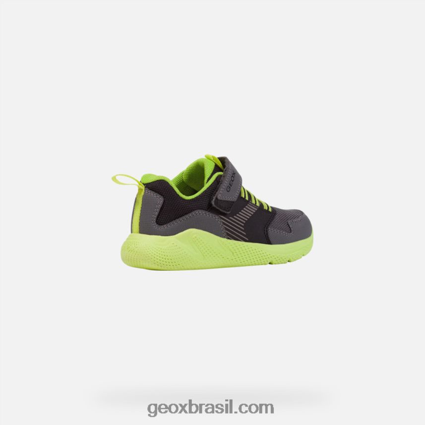 menino sprintye cinza escuro/limão Geox 28TF8X1311