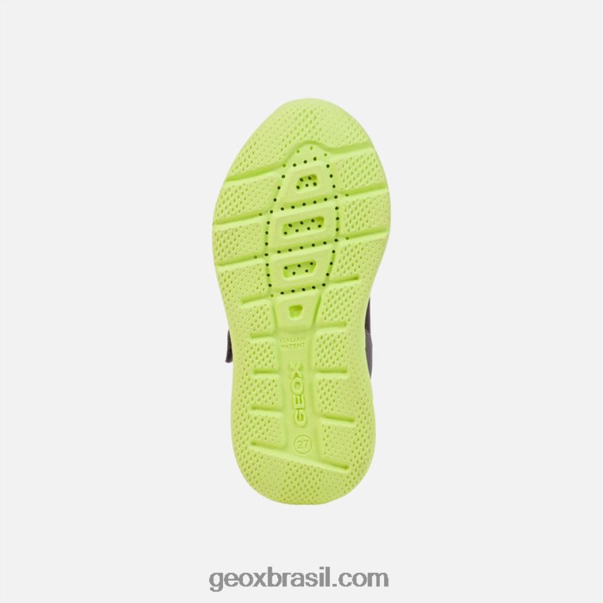 menino sprintye cinza escuro/limão Geox 28TF8X1311