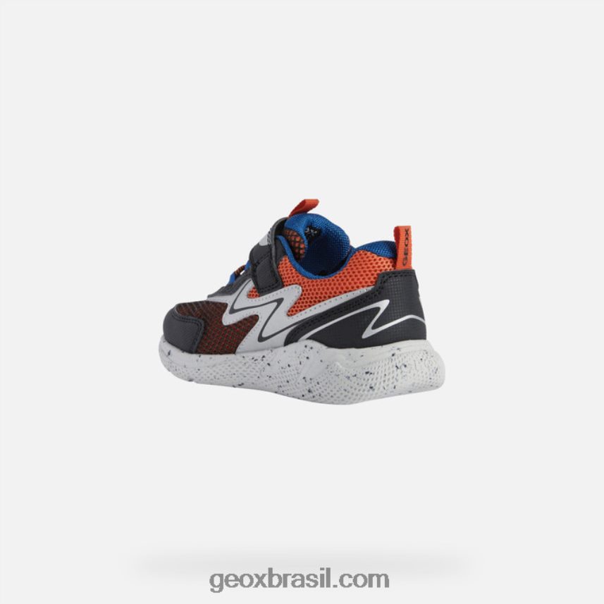 menino sprintye laranja/preto Geox 28TF8X1289