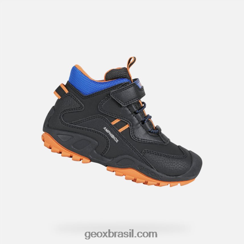 novo menino selvagem abx preto/laranja Geox 28TF8X1994