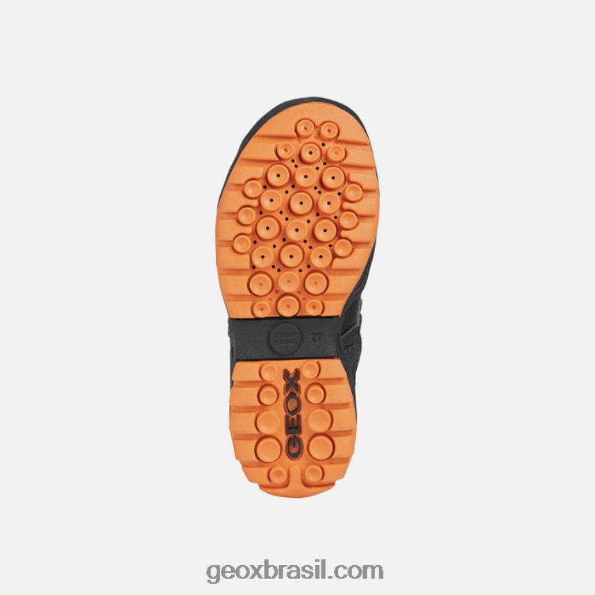 novo menino selvagem abx preto/laranja Geox 28TF8X1994